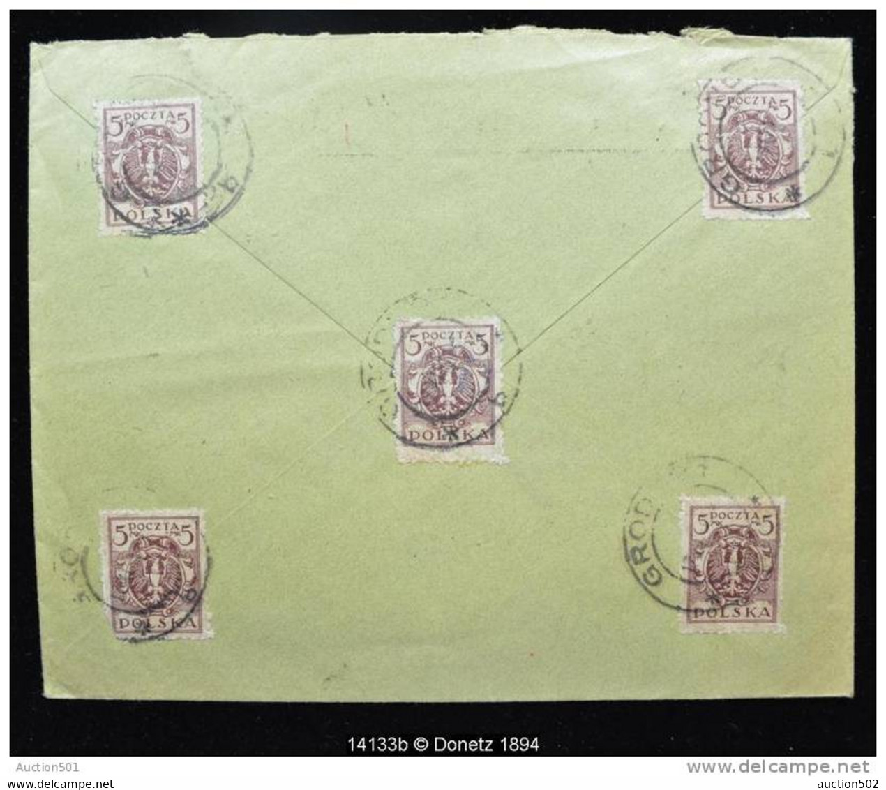 14133 Recommandé Multiple Franking Grodno Vers Vienne Sur Une Enveloppe Isaac Muller ../11/1917 - Covers & Documents