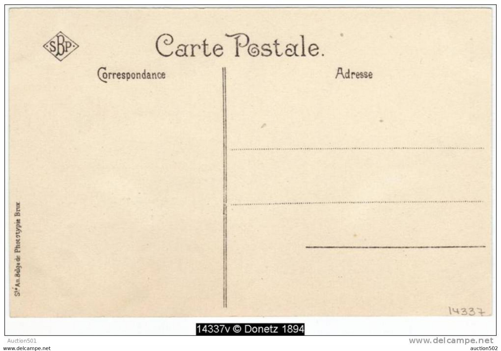 14337g SCHEUT - Le Château - S.B.P. 25 - Anderlecht