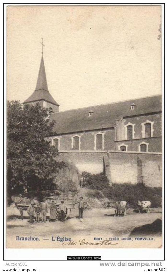 14789g EGLISE  - Branchon - 1902 - Eghezée