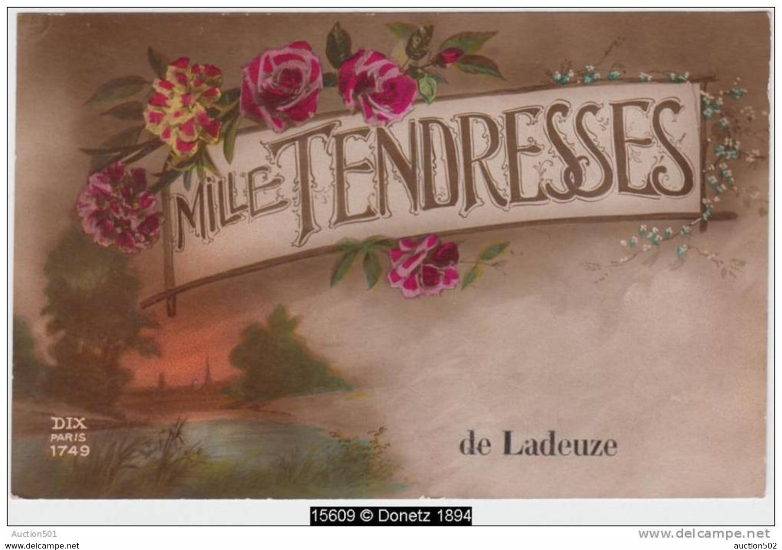 15609g LADEUZE - "Mille Tendresses" - 1921 - Chièvres