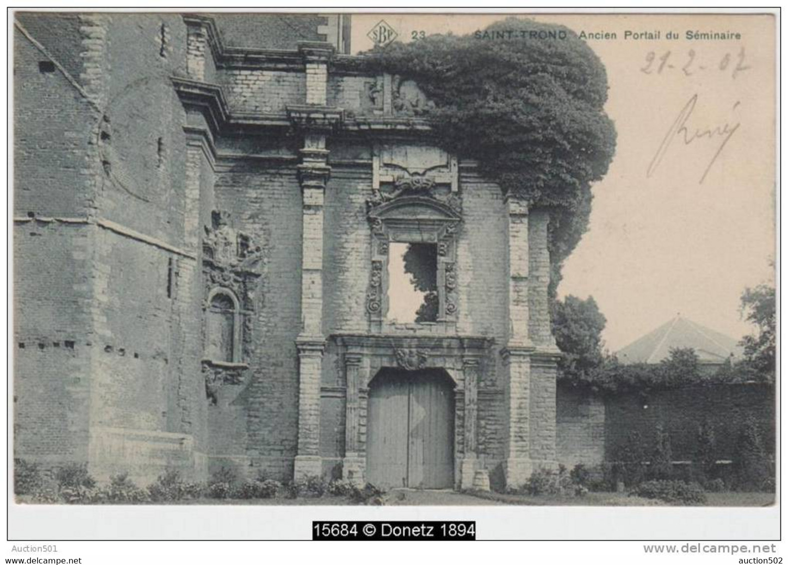 15684g Ancien PORTAIL Du SEMINAIRE - Saint-Trond - 1907 - SBP 23 - Sint-Truiden
