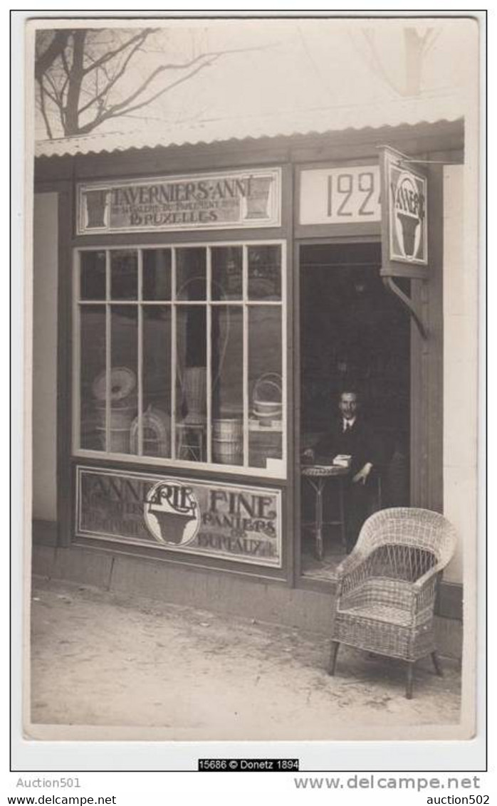 15686g VANNERIE  J. TAVERNIERS - ANNÉ - Foire Commerciale - Cinquantenaire - Avril 1920 - Carte Photo - Etterbeek