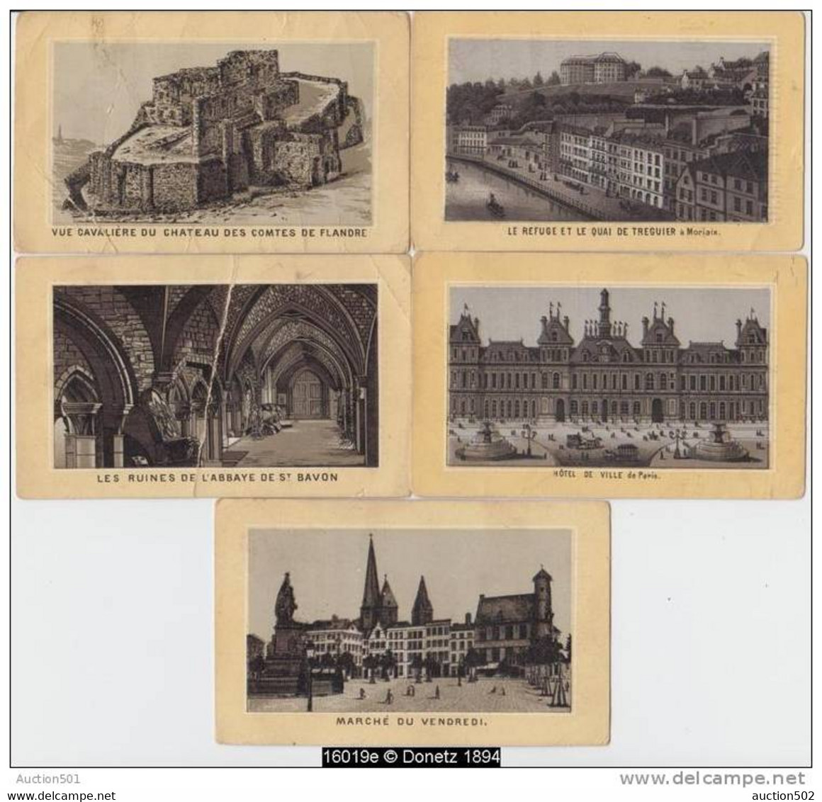 16019g GEMBLOUX Série 35 cartes 11x7 cm Dépot de Fabrique - Aunages - Félice Sacré - Tissus en tout genre