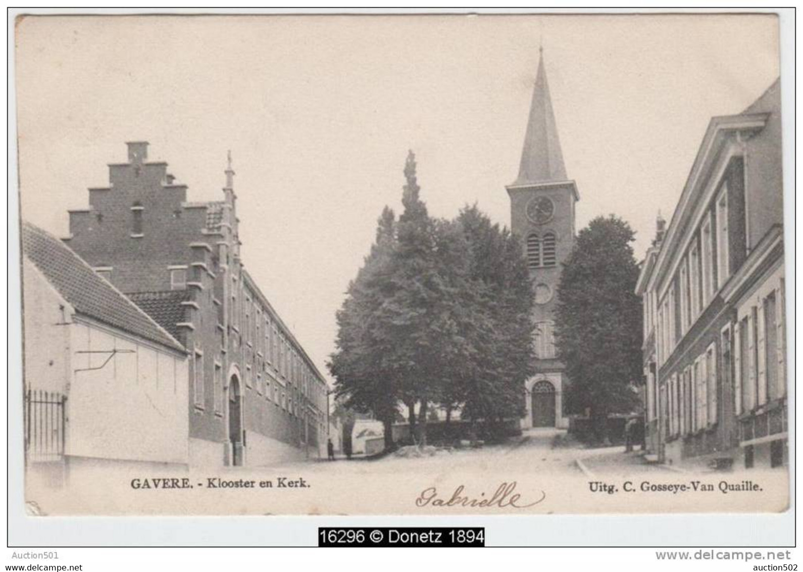 16296g KLOOSTER En KERK - Gavere - 1904 - Gavere