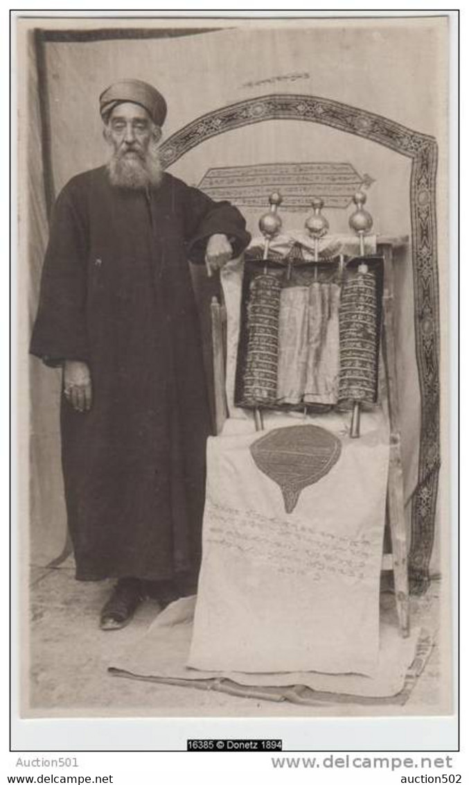16385g NAPLOUSE -  Judaica Rabbi - 1925 - Carte Photo - Palestine