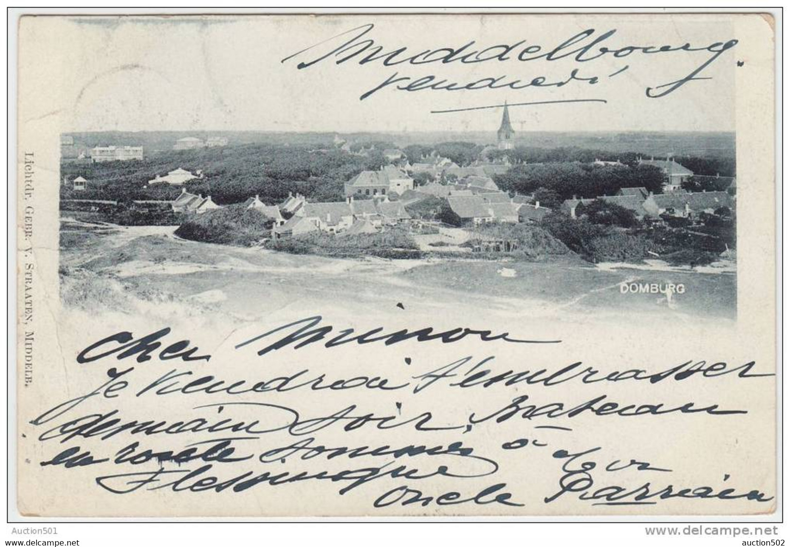 16590g DOMBURG - Panorama - 1899 - Domburg