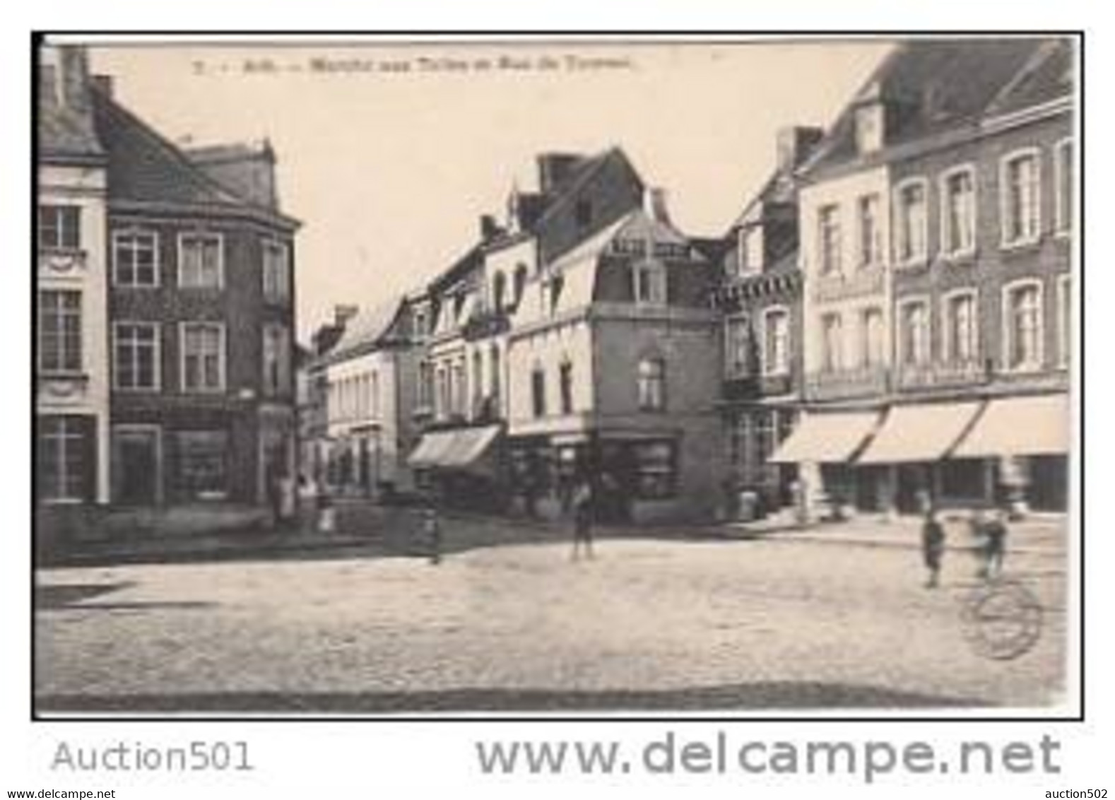 16779g MARCHE Aux TOILES - RUE De TOURNAI - Poissonnerie - Ath - 1912 - Ath