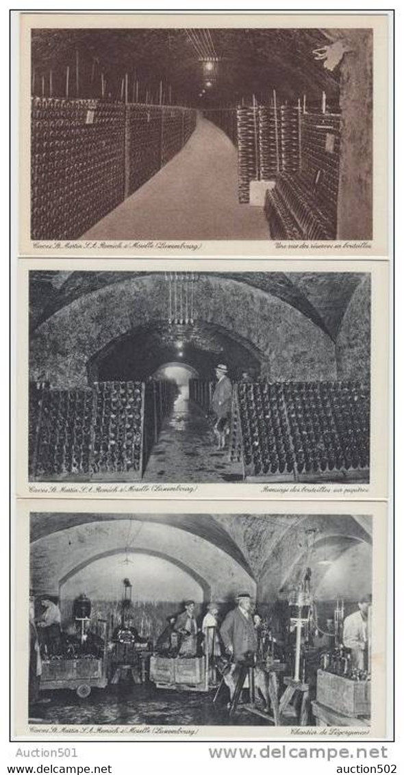 16866g CAVES ST. MARTIN Série 11 Sur 12 Cartes - Visite De S.A.R. Prince Félix - Re Muage - Dégorgement - Remich