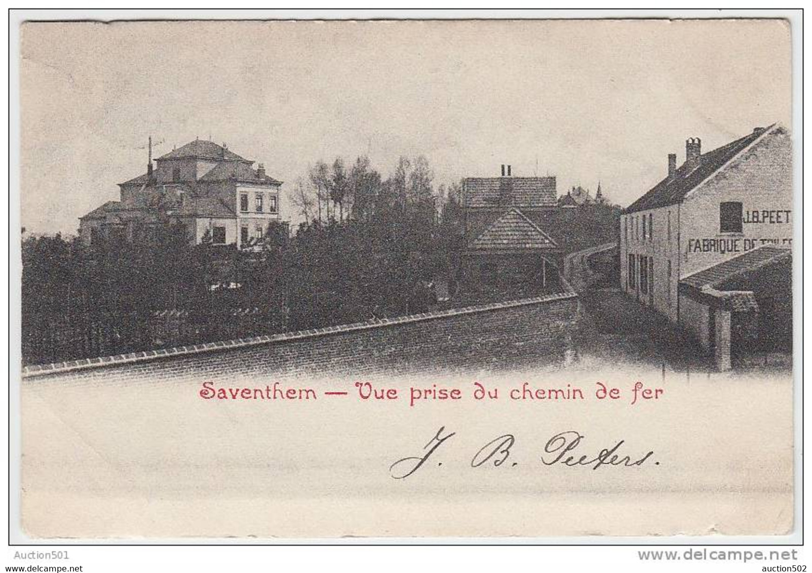 16982g FABRIQUE - J.B. Peeter - Vue Prise Du Chemin De Fer - Saventhem - 1902 - Zaventem