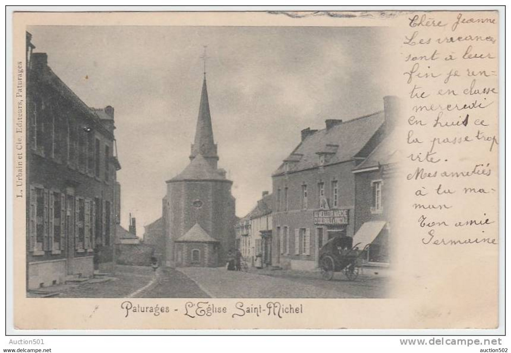 17079g EGLISE SAINT-MICHEL - Paturages - 1901 - Colfontaine