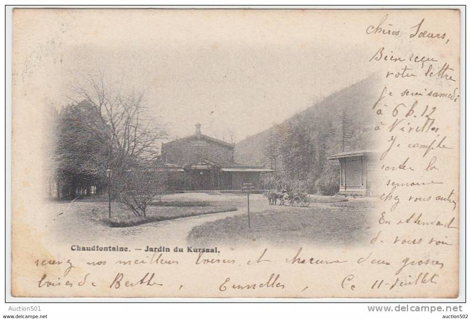 17115g JARDIN Du KURSAAL - Chaudfontaine - 1907 - Chaudfontaine