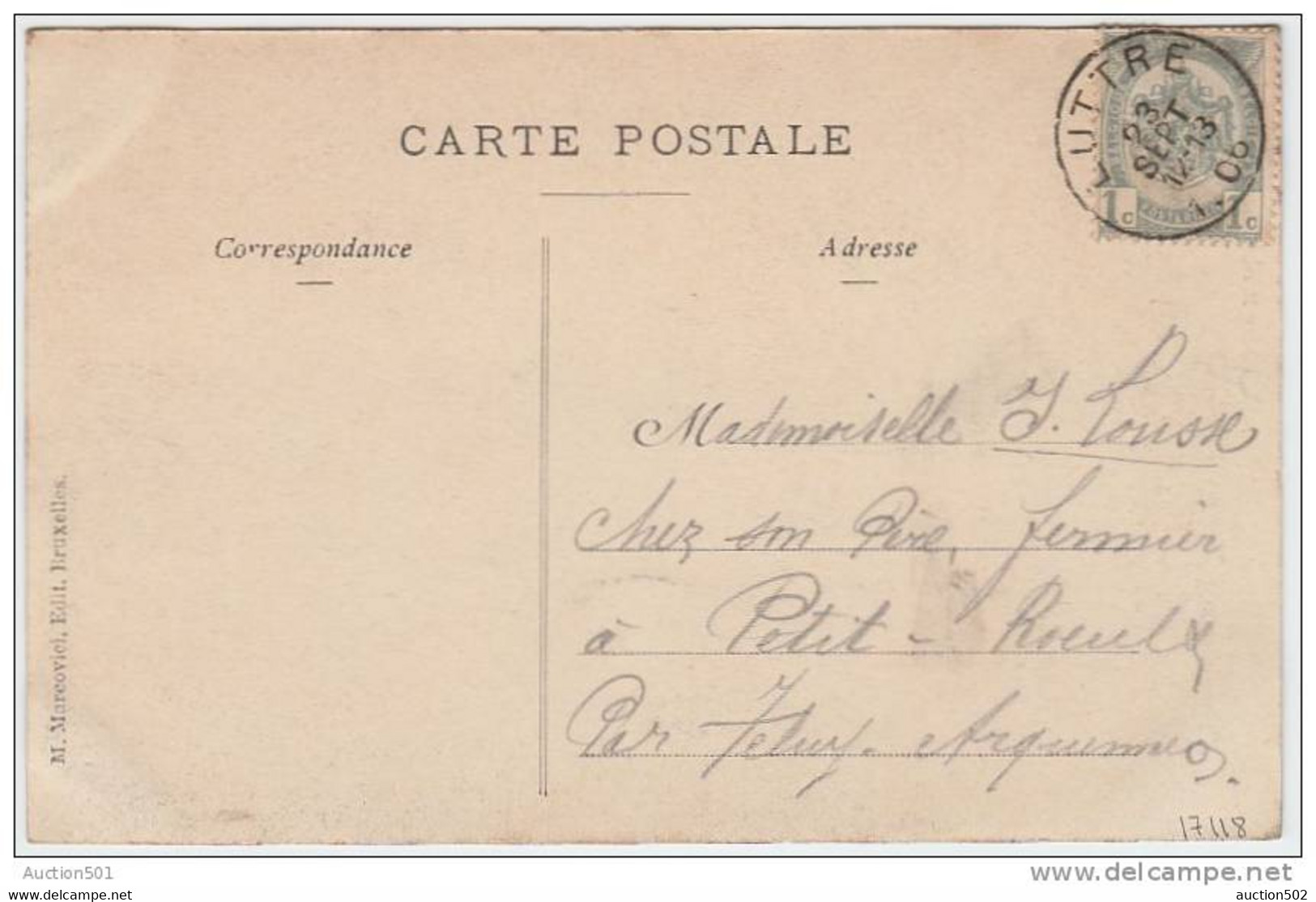 17118g PONT Du CANAL - Luttre - 1906 - Pont-a-Celles