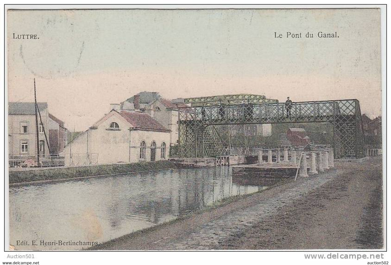 17151g PONT Du CANAL - Luttre - 1910 - Colorisée - Pont-à-Celles