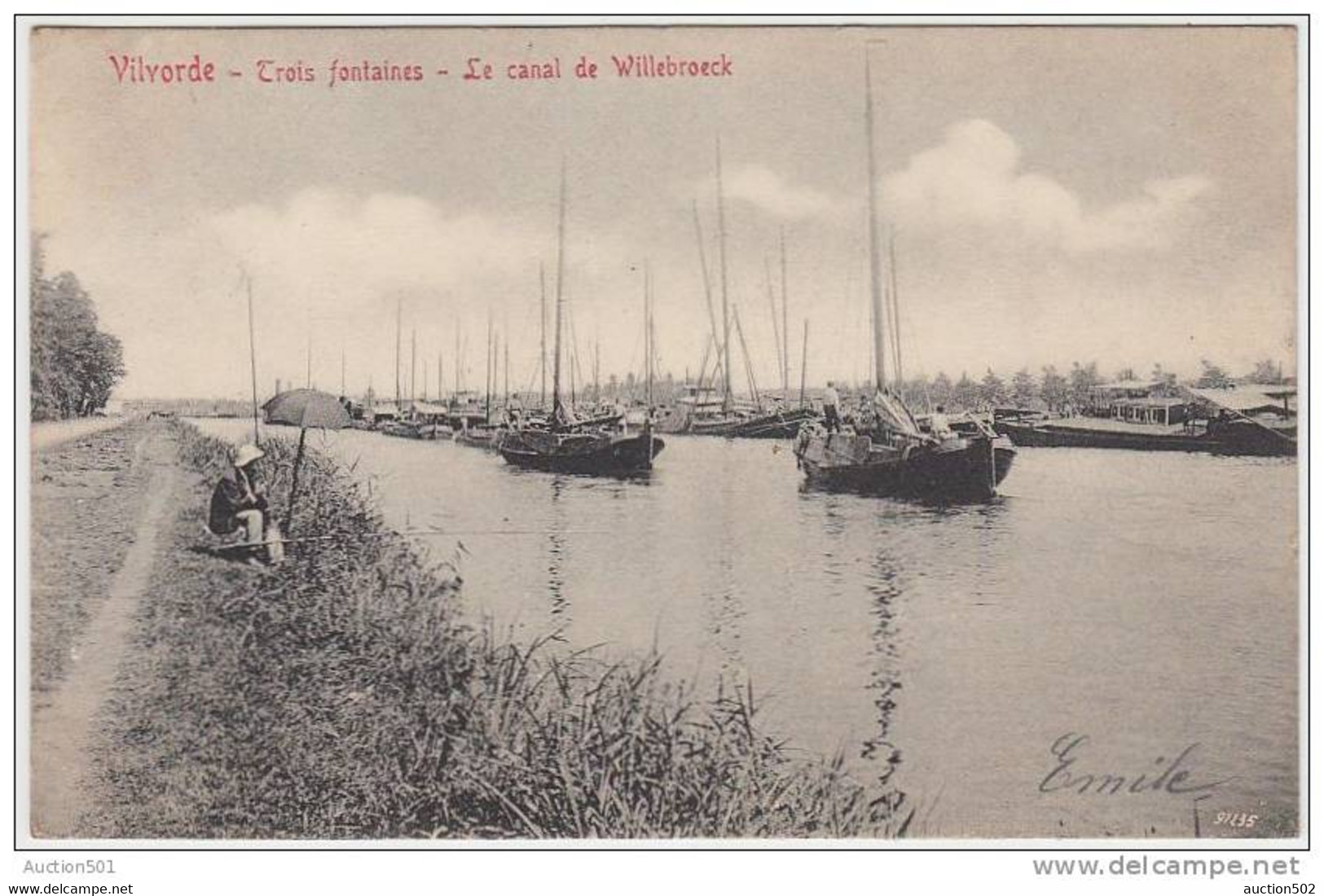 17270g TROIS FONTAINES - Le CANAL De WILLEBROECK - Pêcheur - Vilvorde - Vilvoorde