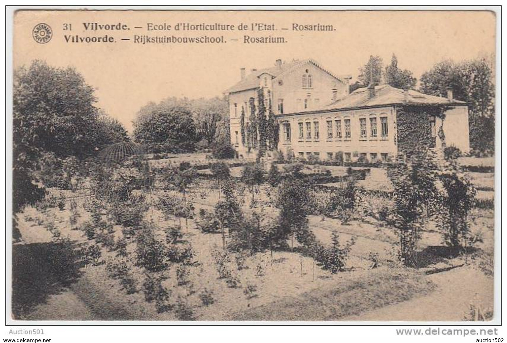 17301g ECOLE D'HORTICULTURE - ROSARIUM - Vilvorde - 1921 - Vilvoorde