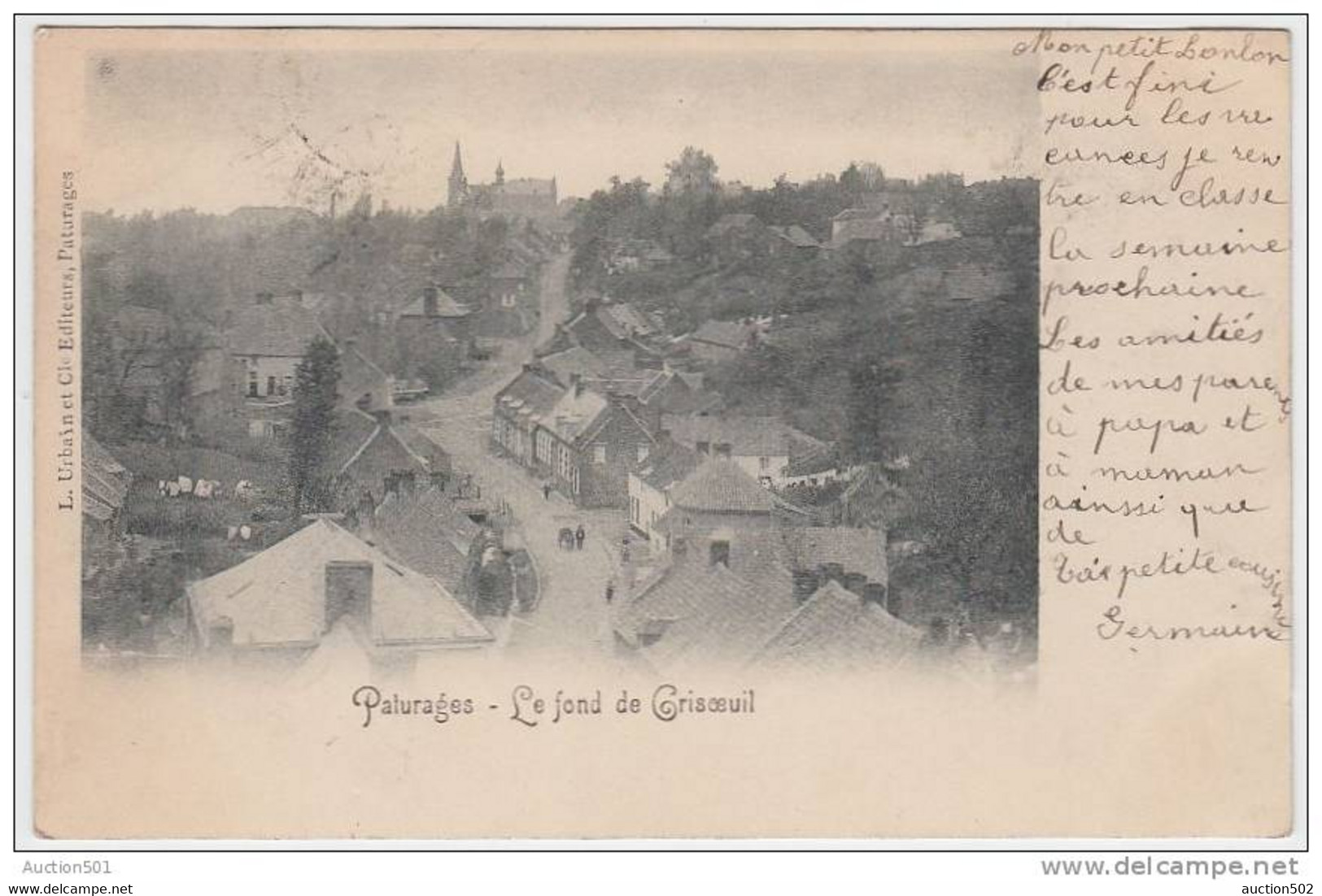 17364g ENTREE Du VILLAGE - Fond De Grisoeuil - Paturages - 1901 - Colfontaine