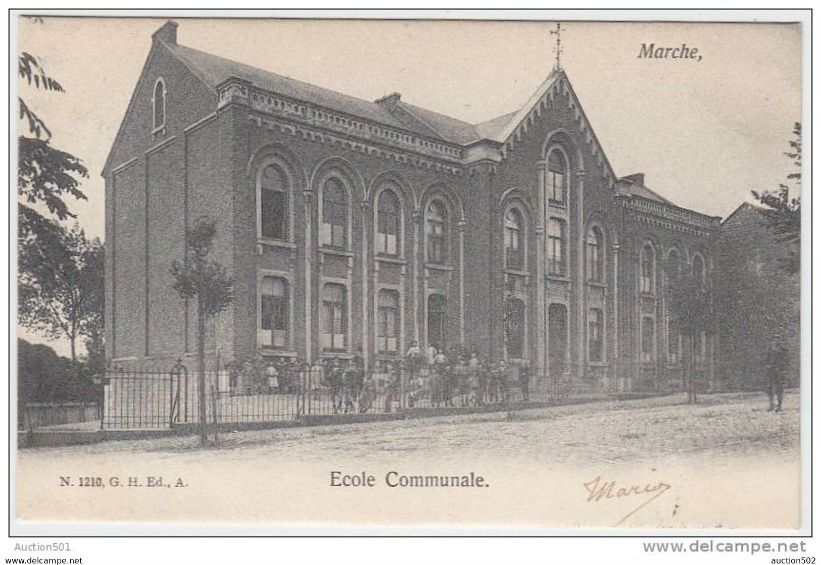 17387g ECOLE COMMUNALE - Marche - 1906 - Marche-en-Famenne