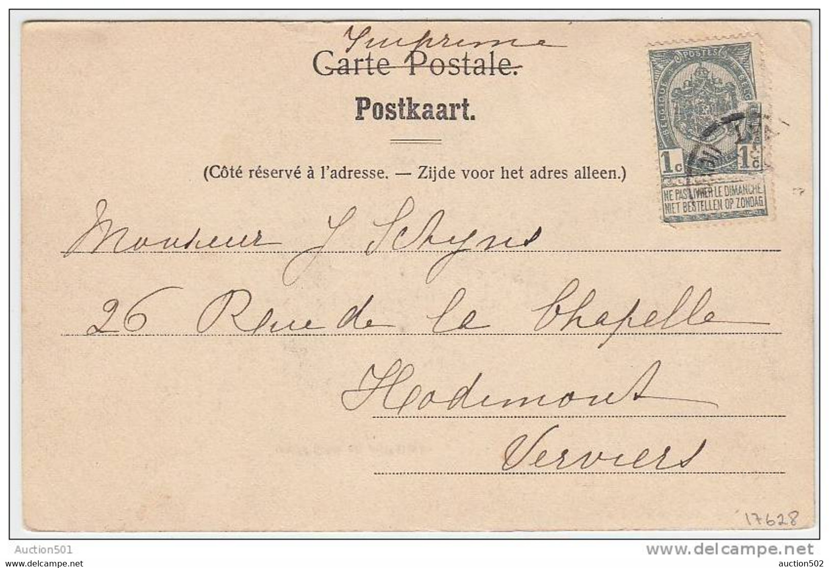 17628g ABATTOIRS De CUREGHEM - 1903 - Anderlecht