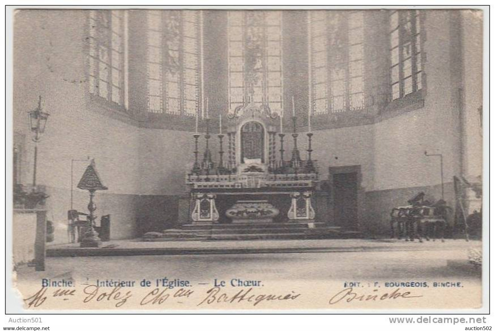 17680g Le CHOEUR - Intérieur De L'Eglise - Binche - 1903 - Binche
