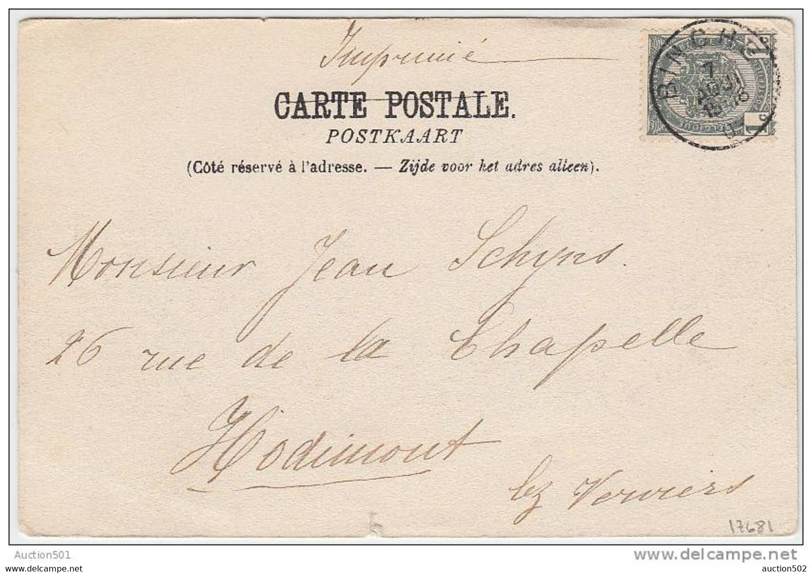 17681g CHATEAU De CLERFAYT - Bruile - 1903 - Binche