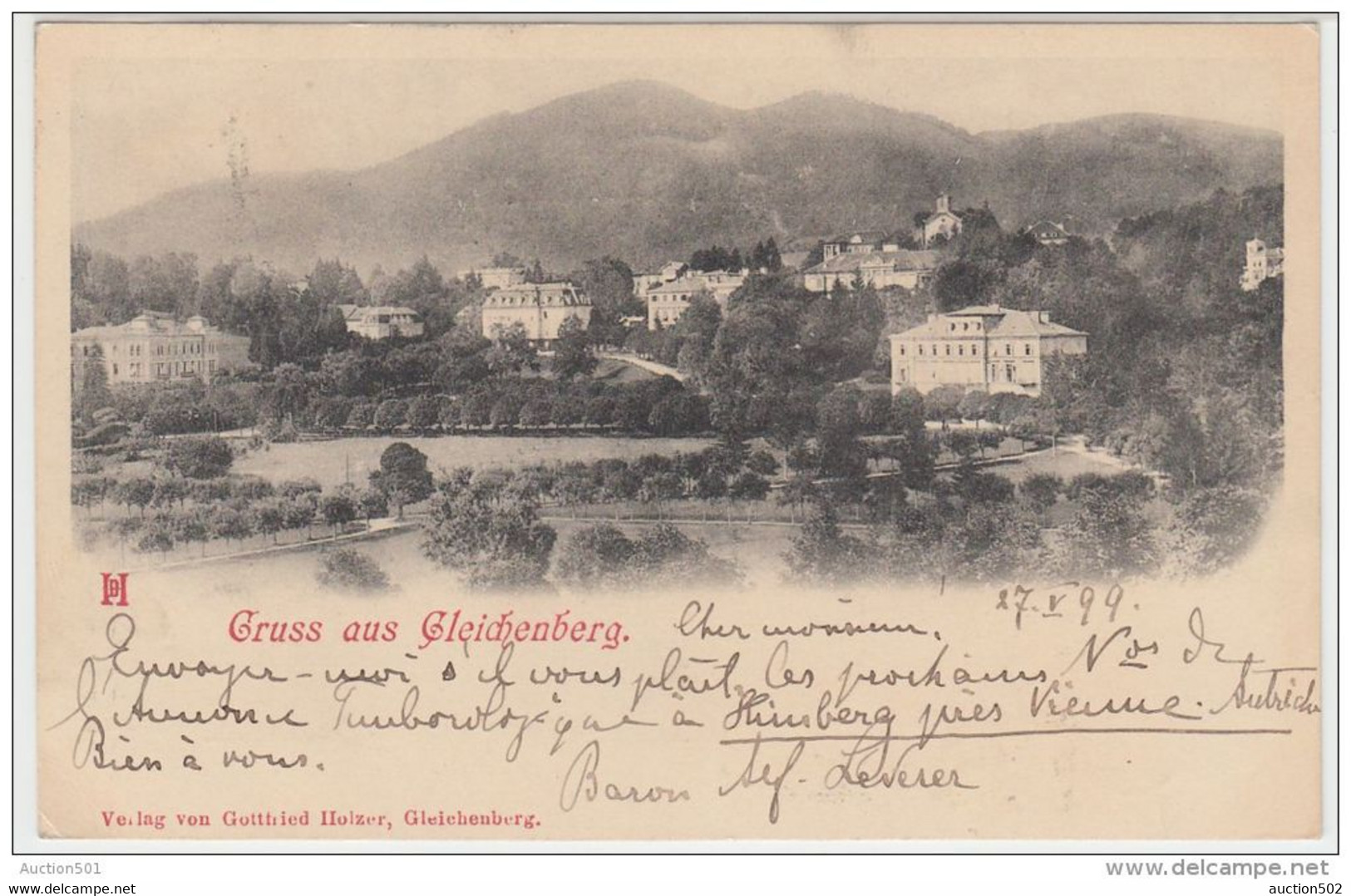 19016g GLEICHENBERG - Panorama - 1899 - Feldbach