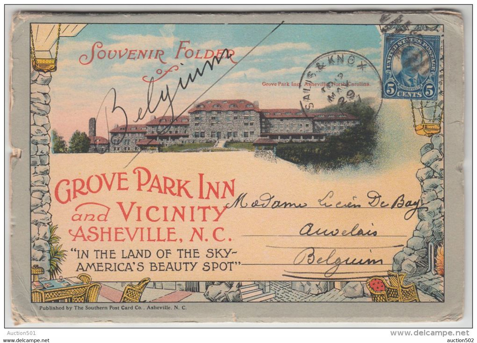 19404g ASHEVILLE - Grove Park Inn - Souvenir Folder - Dépliant 18 Vues - Asheville