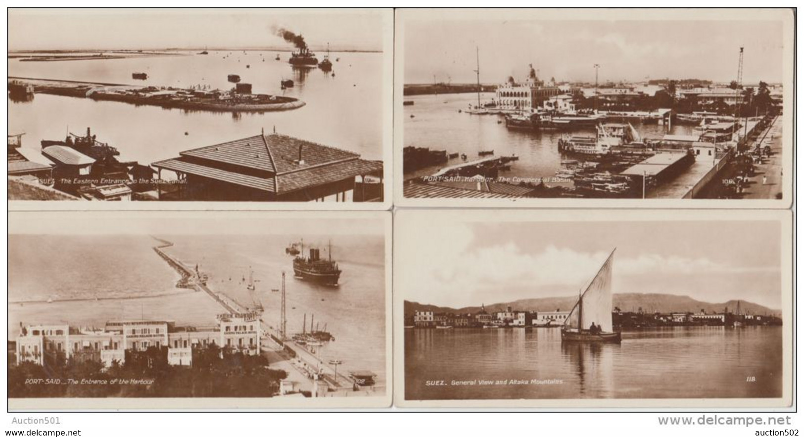 19412g PORT SAID - Pochette 11/20 Cartes Photo - Série 144 - 15x7.6c - Port Said