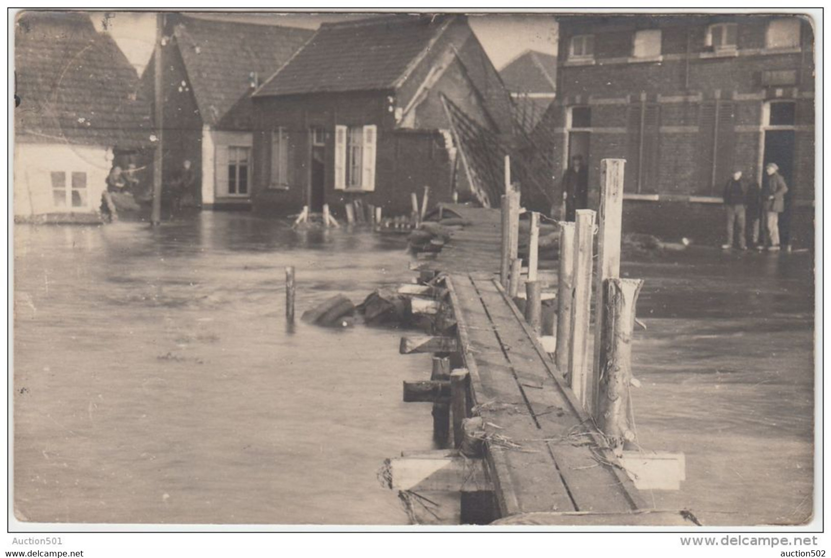 19563g MOERZEKE -  Inondation - 1923 - Carte Photo - Hamme