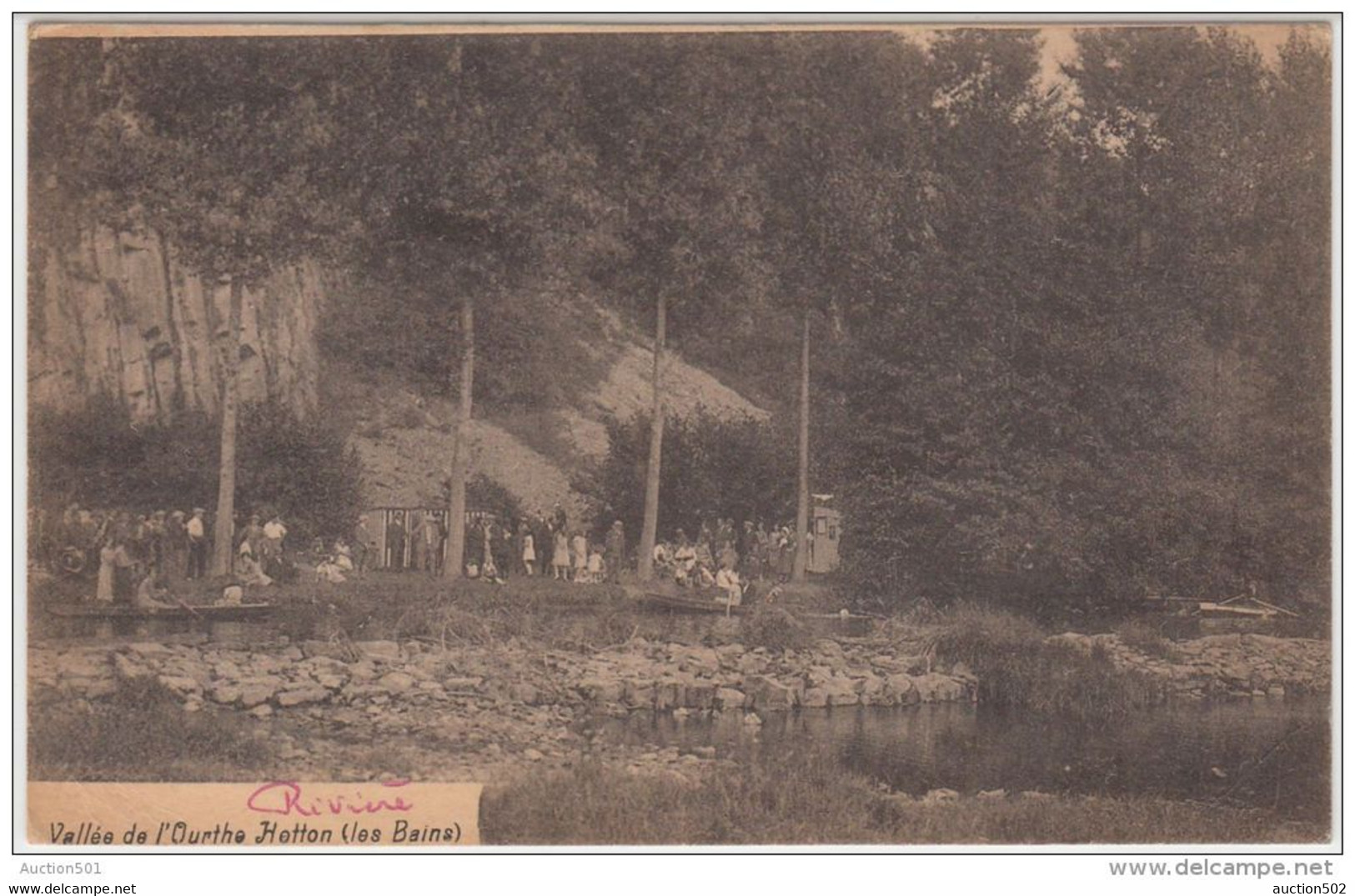 19869g VALLEE De L'OURTHE - Rivière - Hotton - Les Bains - Hotton