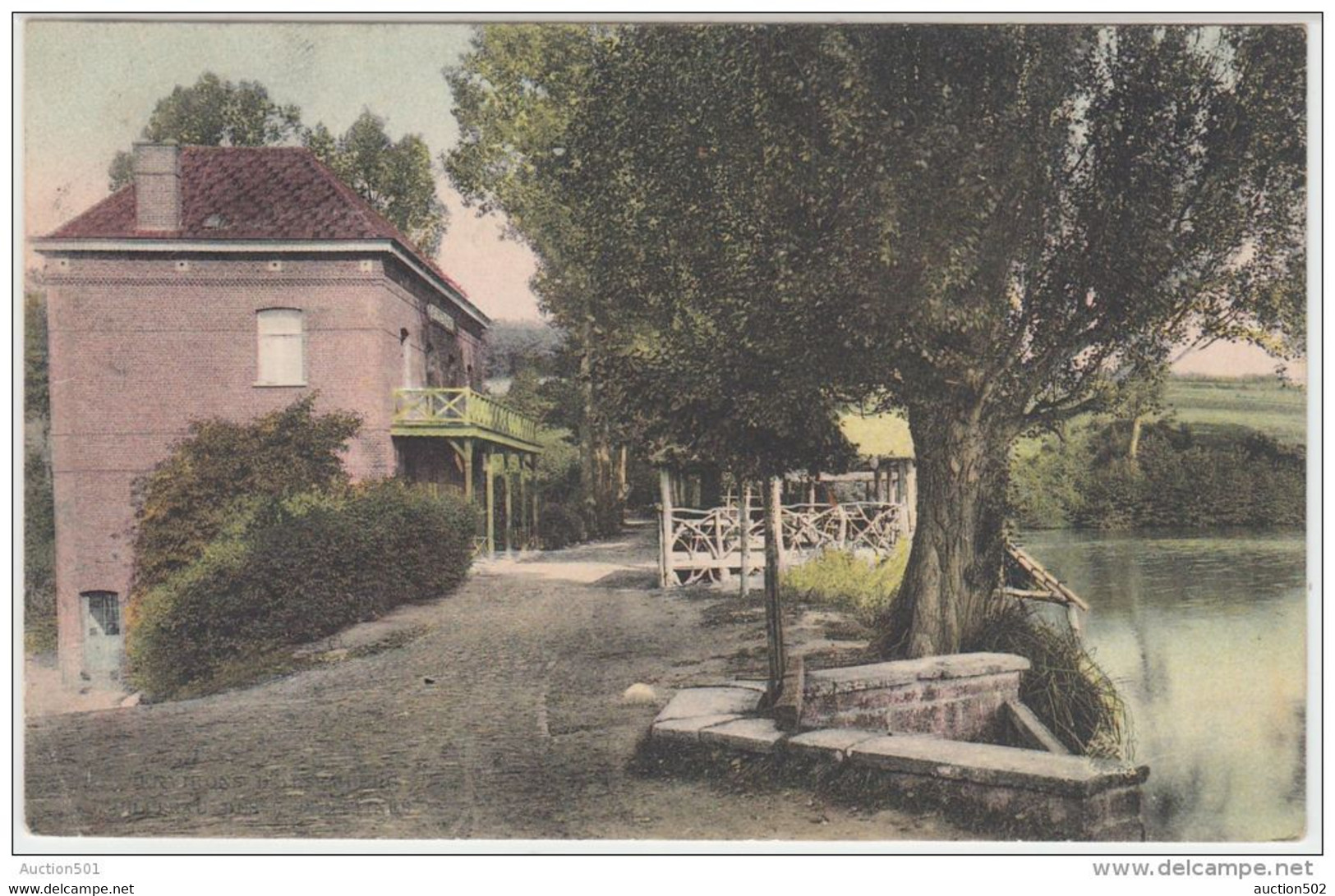 19941g HABITATION - ETANG - Rhode-St-Genèse - 1908 - Rhode-St-Genèse - St-Genesius-Rode