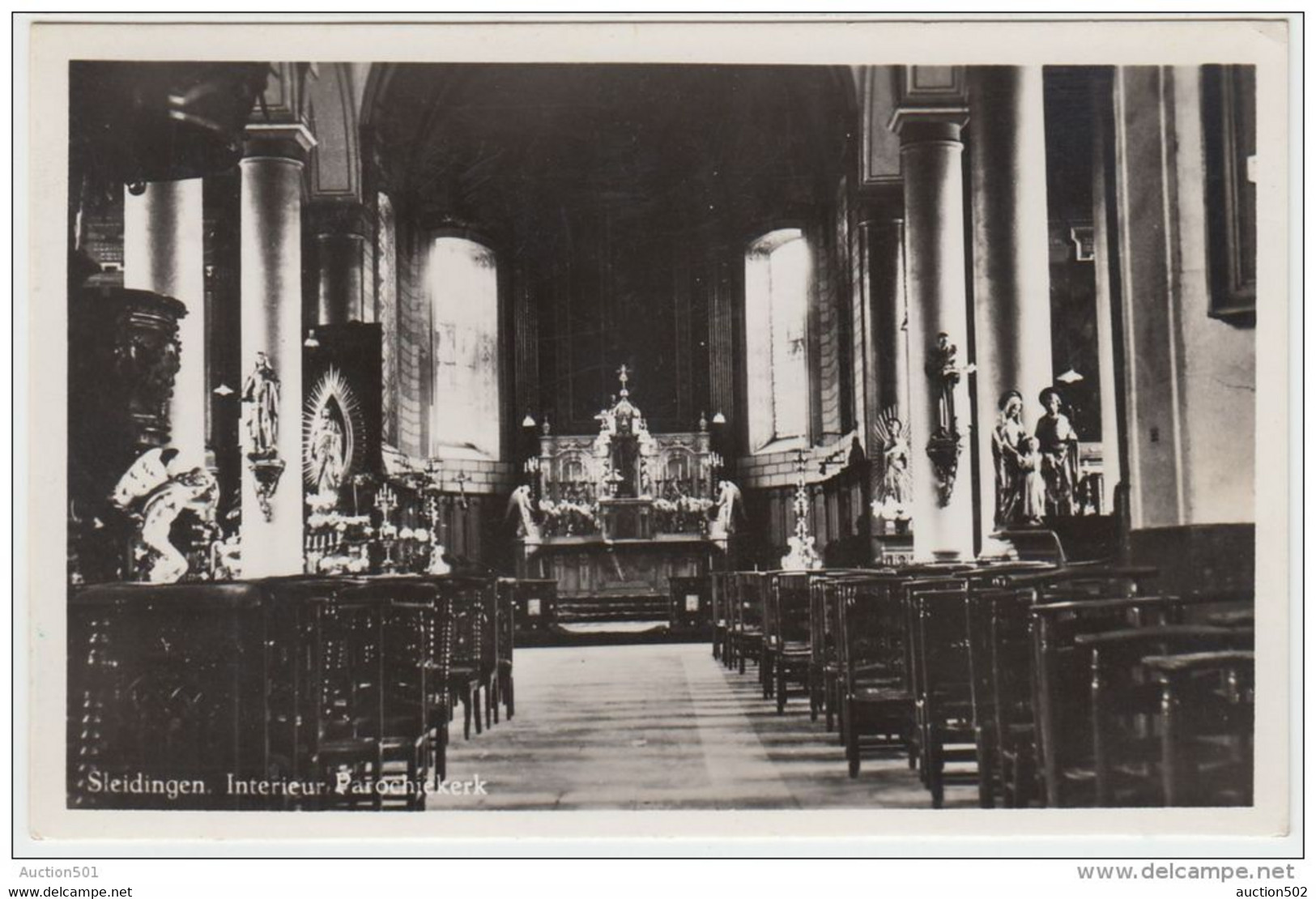 19979g PAROCHIEKERK - Sleidingen - Carte Photo - Evergem