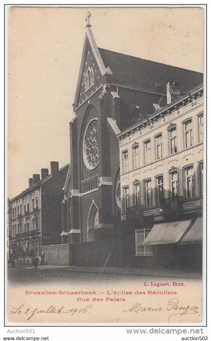 20147g EGLISE Des RECOLLETS - RUE Des PALAIS - Schaerbeek - 1906 - Schaerbeek - Schaarbeek