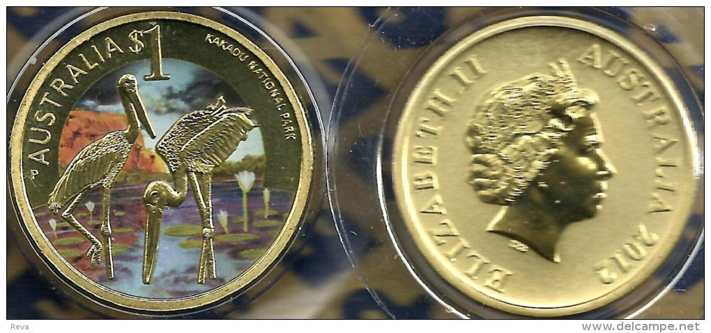 AUSTRALIA $1 DOLLAR STORK BIRD COLOURED QEII HEAD 1 YEAR TYPE 2012 UNC NOT RELEASED READ DESCRIPTION CAREFULLY!! - Other & Unclassified
