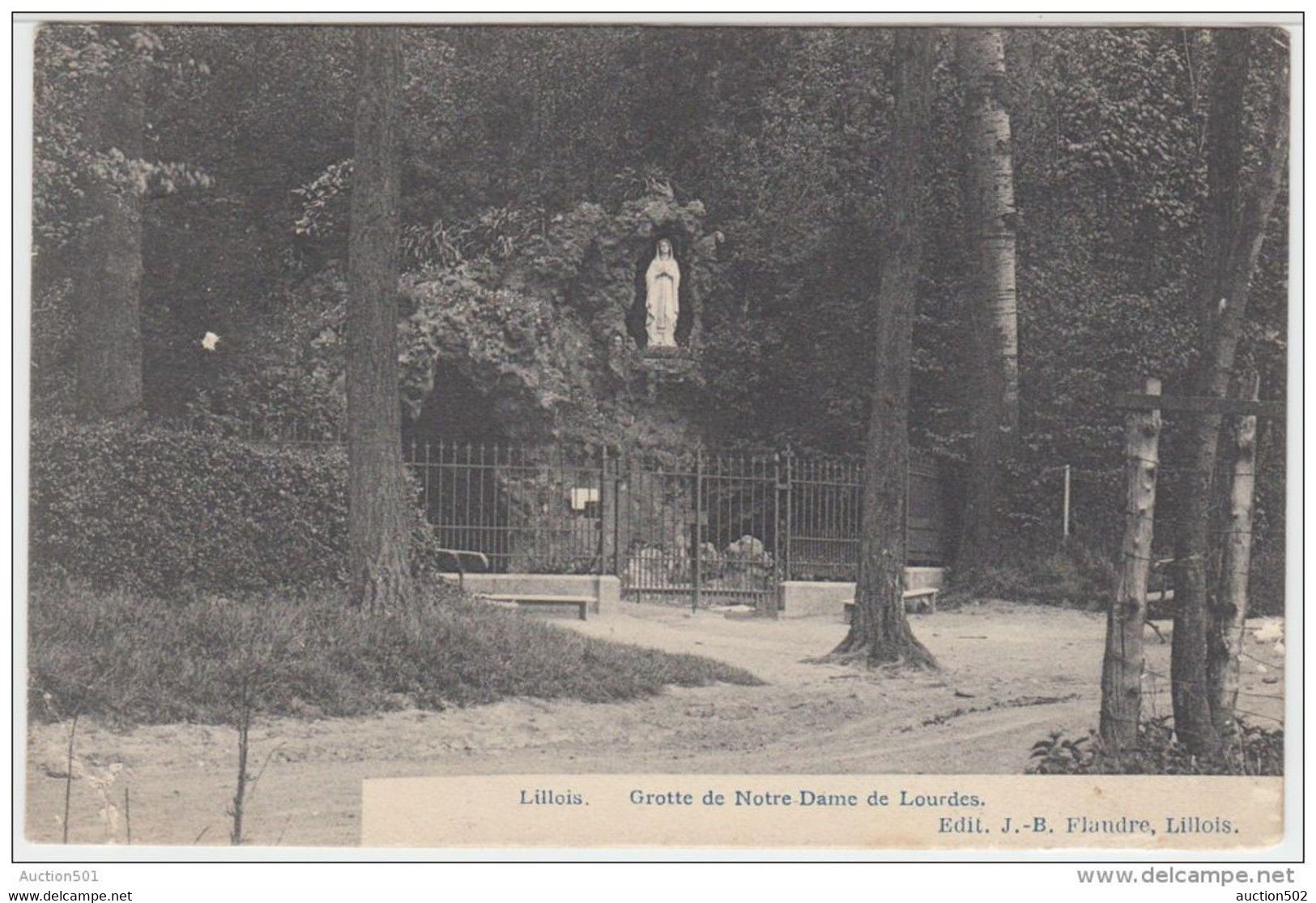 20887g GROTTE De NOTRE DAME De LOURDES - Lillois - 1909 - Braine-l'Alleud