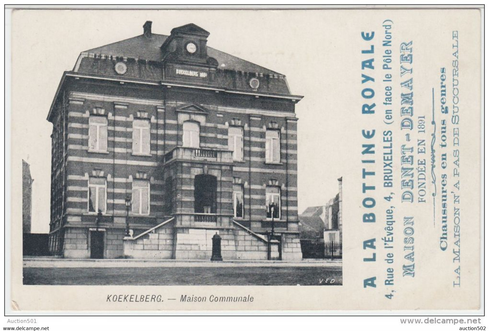 21004g MAISON COMMUNALE - Koekelberg - "A La Botinne Royale - Maison Denet-Demayer" - Koekelberg