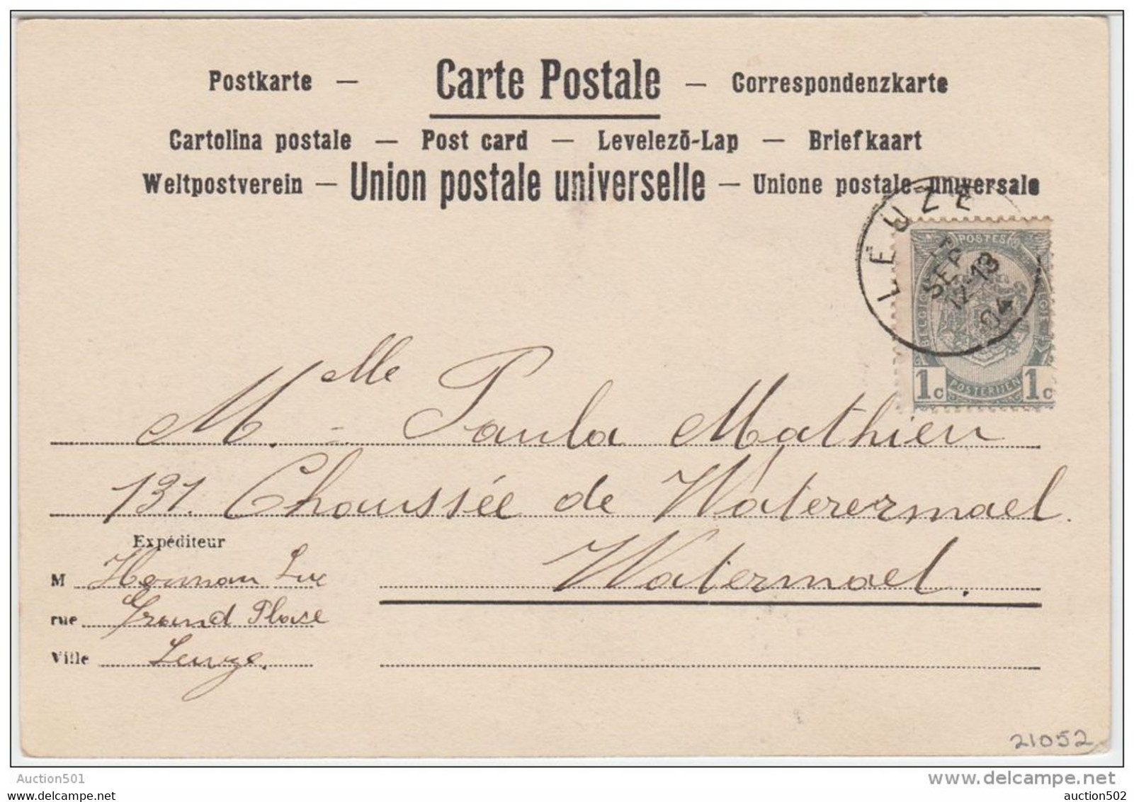 21052g CASERNE De GENDARMERIE - RUE De CONDE - Leuze - 1904 - Leuze-en-Hainaut