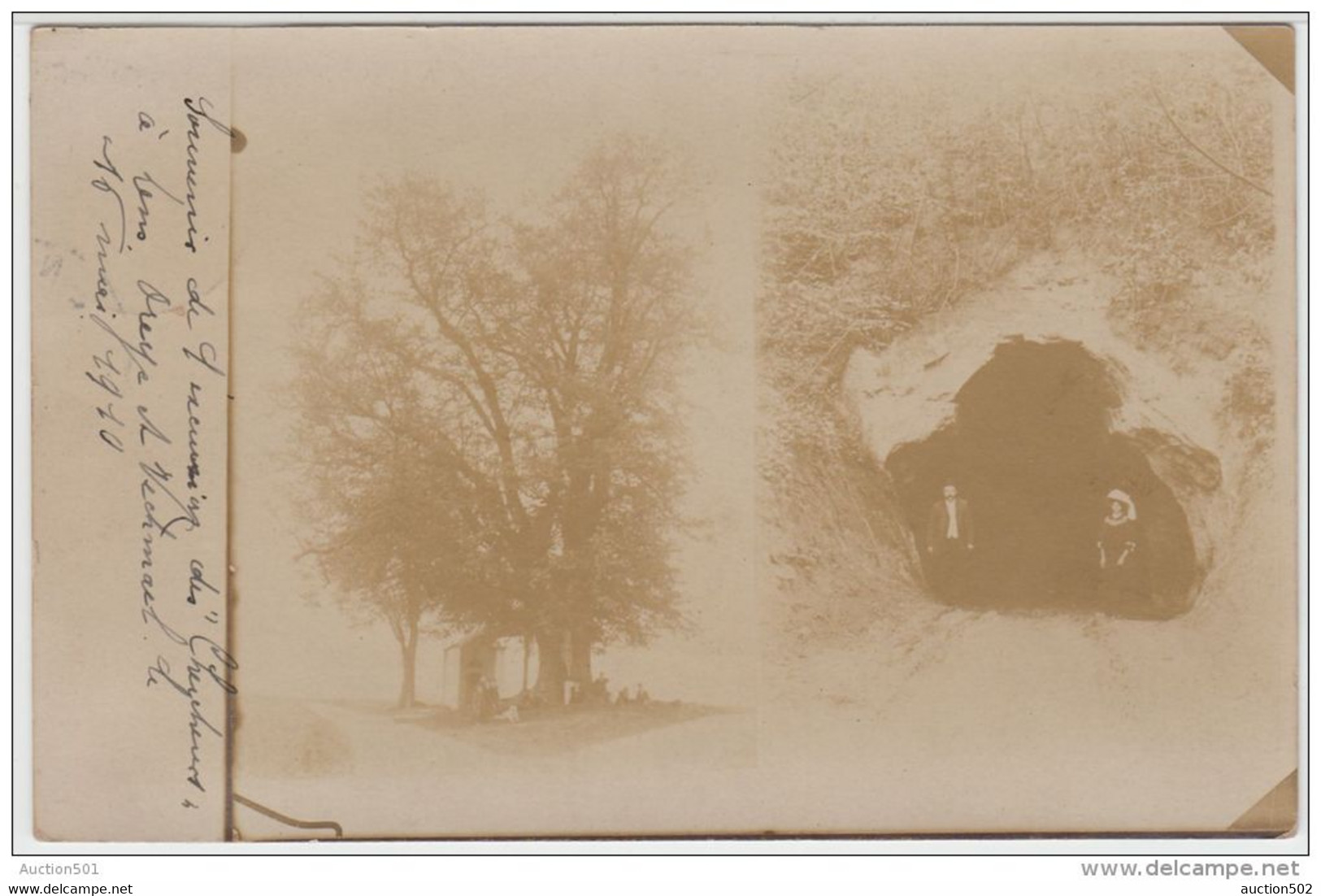 21142g CALVAIRE - GROTTE - Lens - 1910 - Carte Photo - Lens