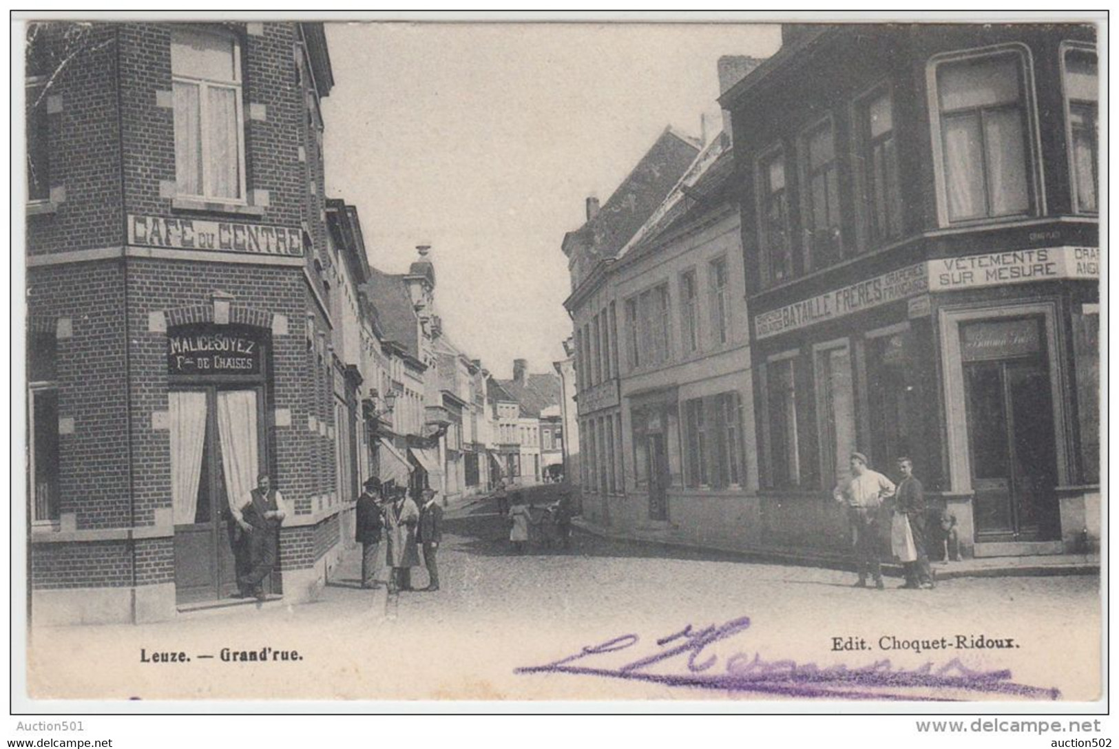 21167g CAFE Du CENTRAL - DRAPERIES BATAILLE FRERES - Grand' Rue - Leuze - Leuze-en-Hainaut