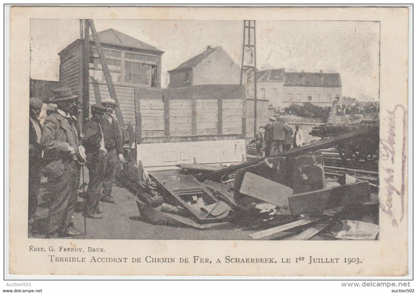 21191g CHEMIN De FER - ACCIDENT - 1er Juillet 1903 - Schaerbeek - Schaerbeek - Schaarbeek