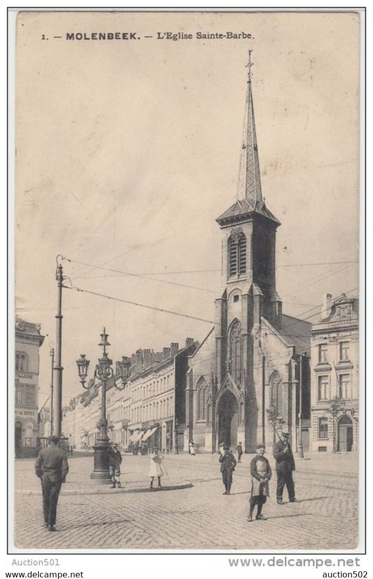 21360g EGLISE Sainte-Barbe - Brasserie - Molenbeek  - 1909 - St-Jans-Molenbeek - Molenbeek-St-Jean