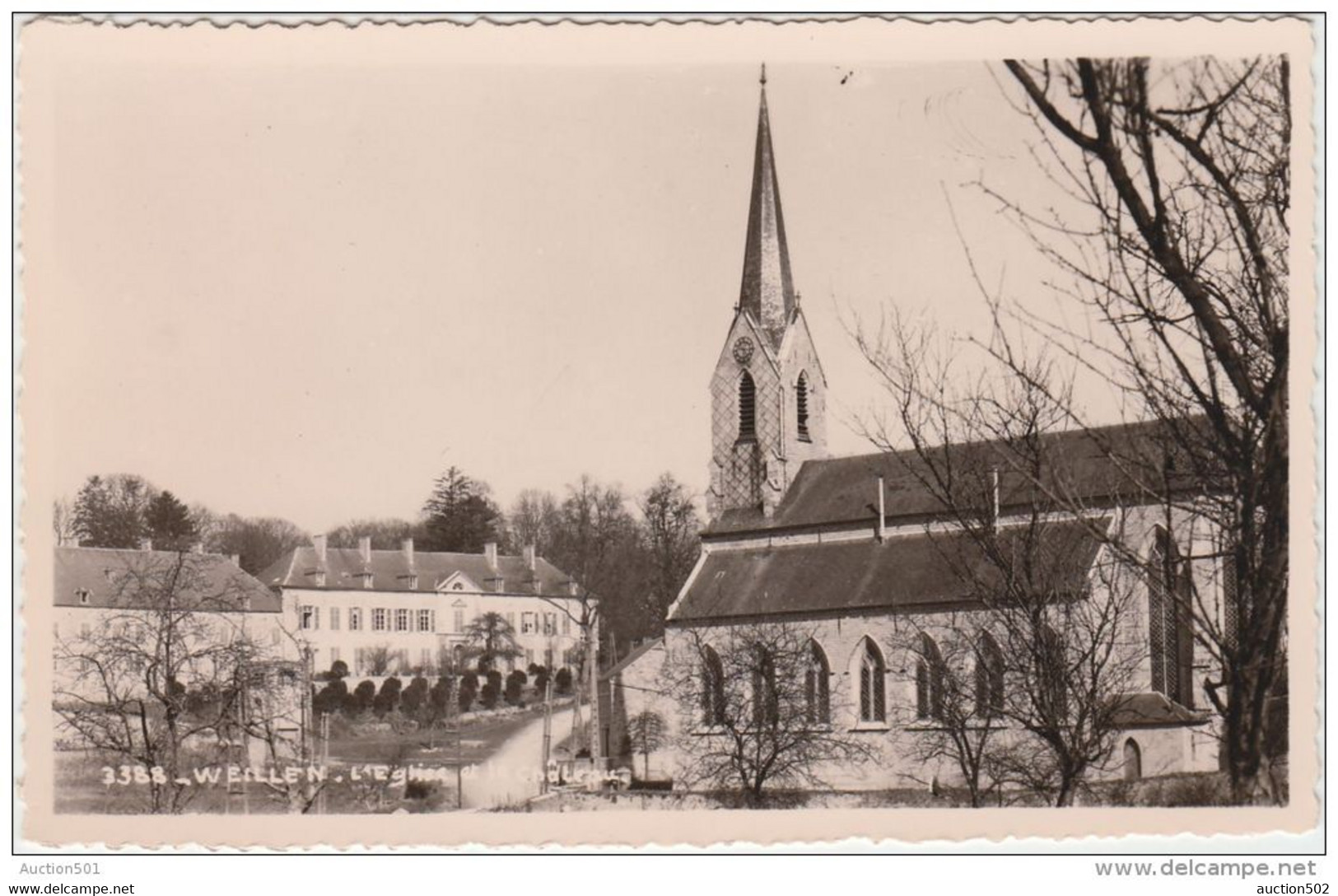 21436g CHATEAU - EGLISE - Weillen - "Jacqmain - Hosselet - A L'Abeille" Au Verso - Carte Photo - Onhaye