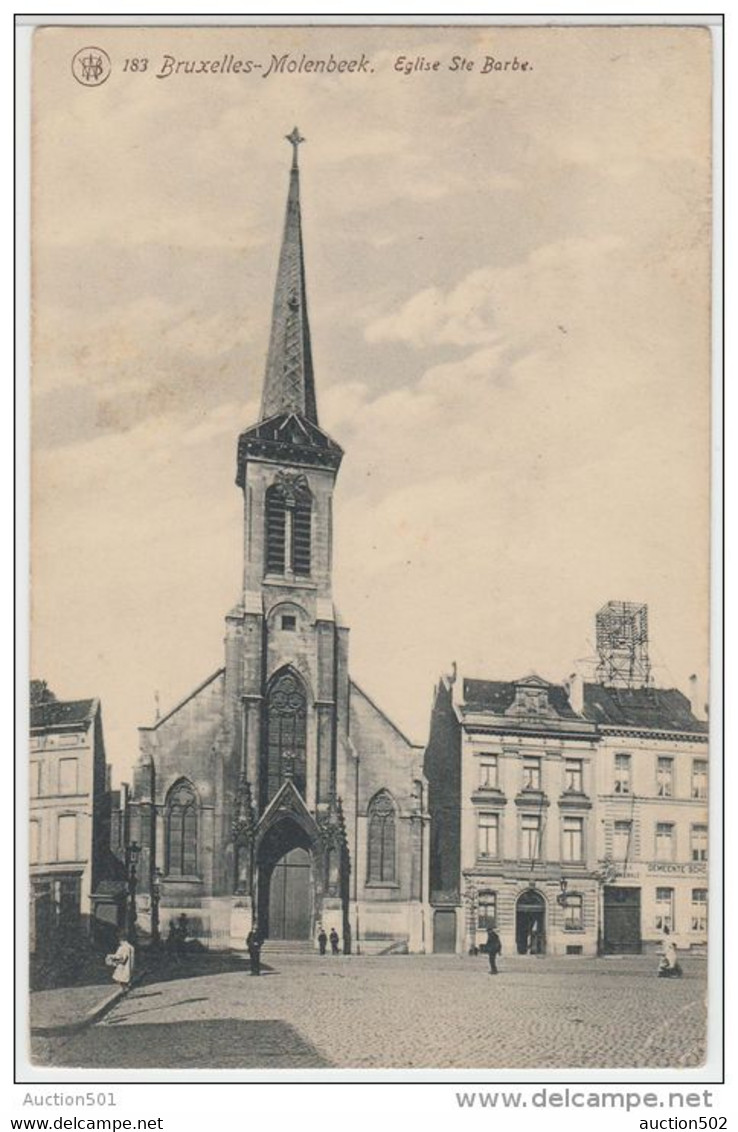 21453g EGLISE Ste. BARBE - Molenbeek - 1912 - Molenbeek-St-Jean - St-Jans-Molenbeek