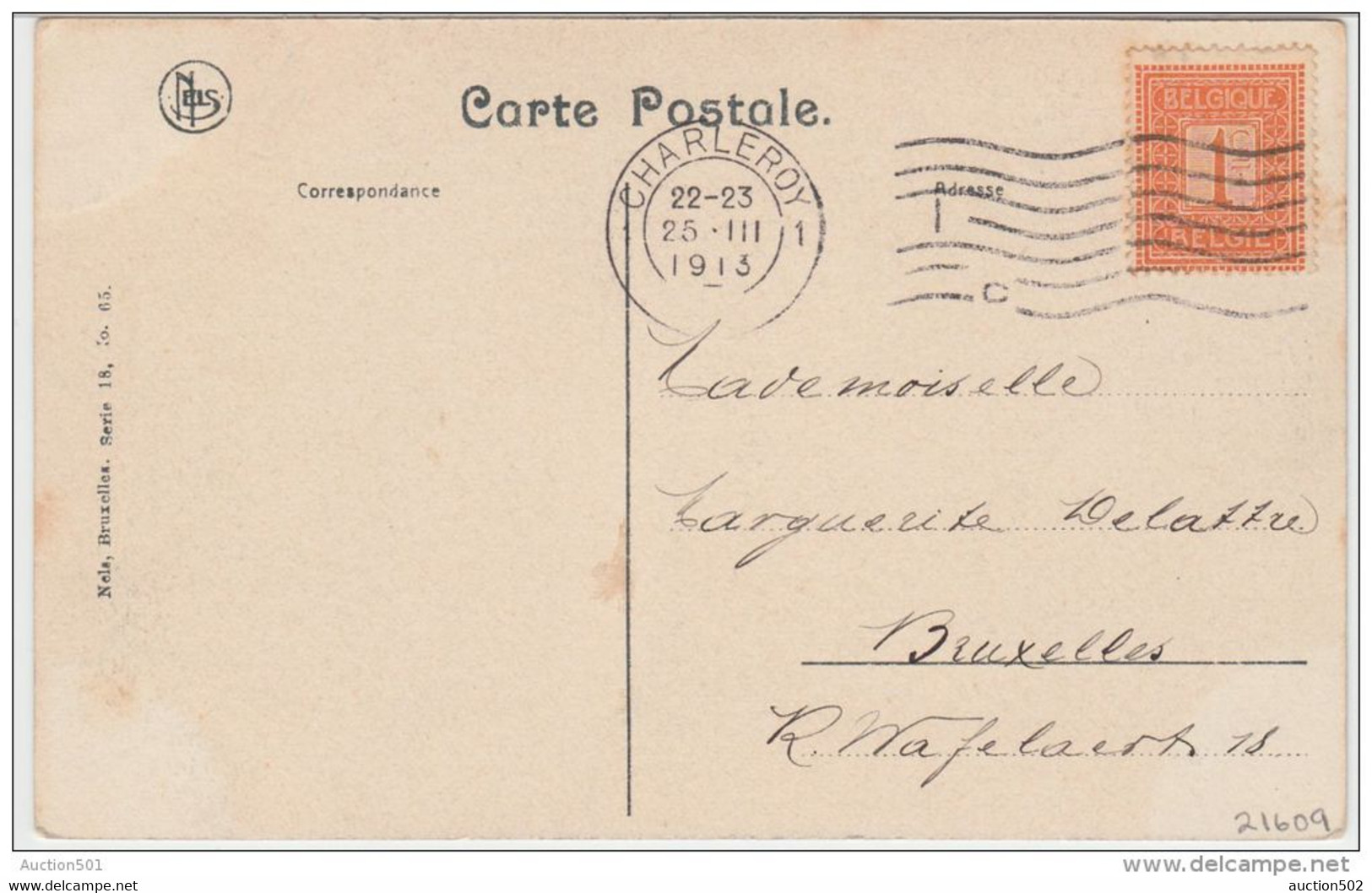 21609g EGLISE St Hubert - Loverval - 1913 - Gerpinnes