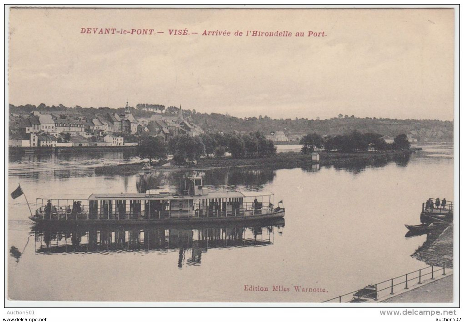 21679g PORT - ARRIVEE De L' HIRONDELLE - Bateau - Devant Le Pont - Visé - 1911 - Visé