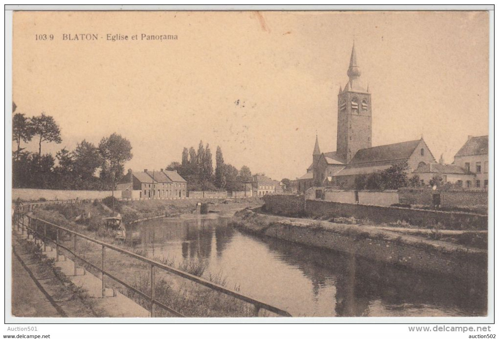 21777g FLEUVE - EGLISE - Blaton - Bernissart