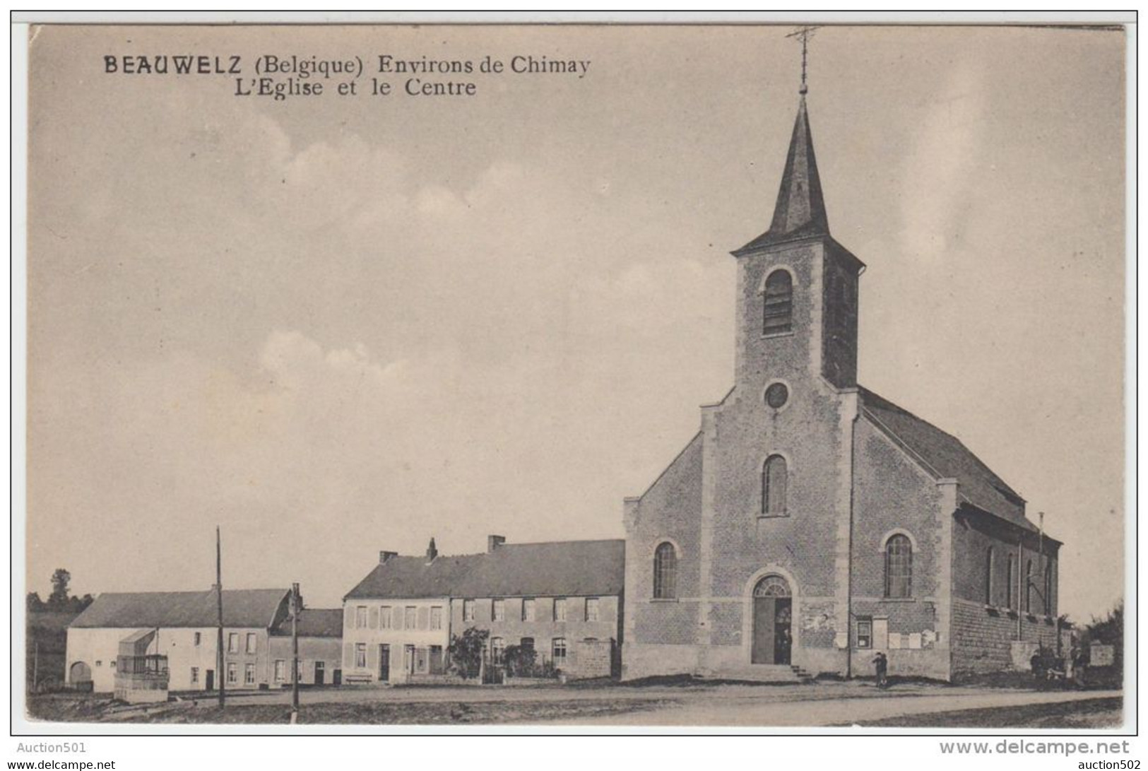 21796g CENTRE Du VILLAGE - EGLISE - Beauwelz - Momignies