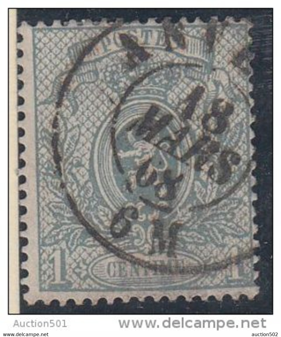 22874 1c Gris-bleu Dentelé 15 COB 23Ad - 1866-1867 Coat Of Arms