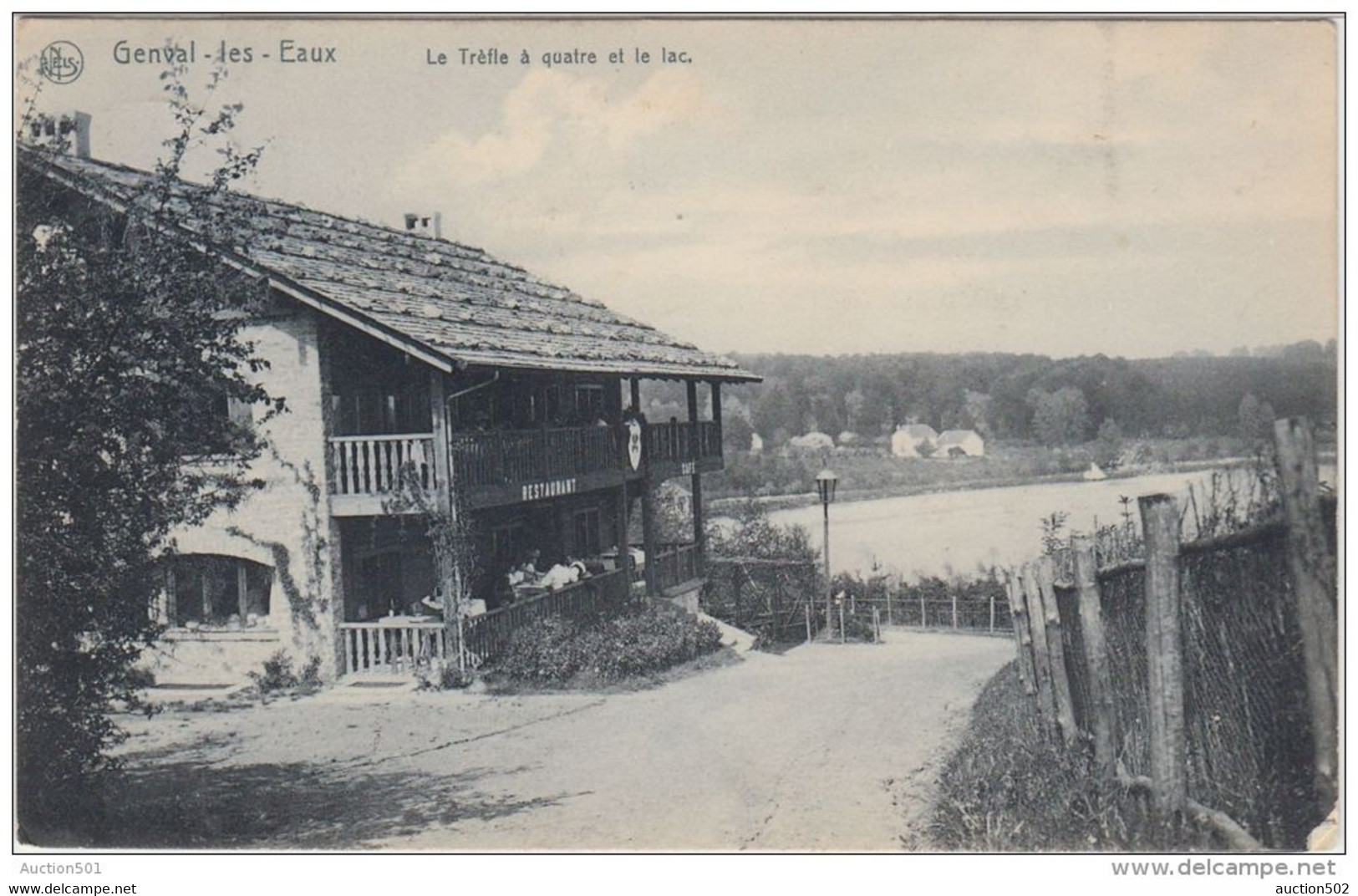 23043g RESTAURANT Le TREFLE à QUATRE - LAC - Genval-les-Eaux - 1909 - Rixensart