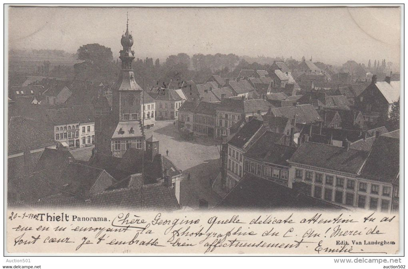 23472g VILLAGE - PANORAMA  - Thielt - 1902 - Tielt