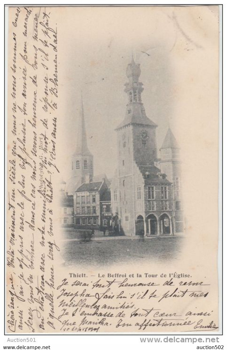 23498g BEFFROI - TOUR De L'EGLISE - Thielt - 1901 - Tielt